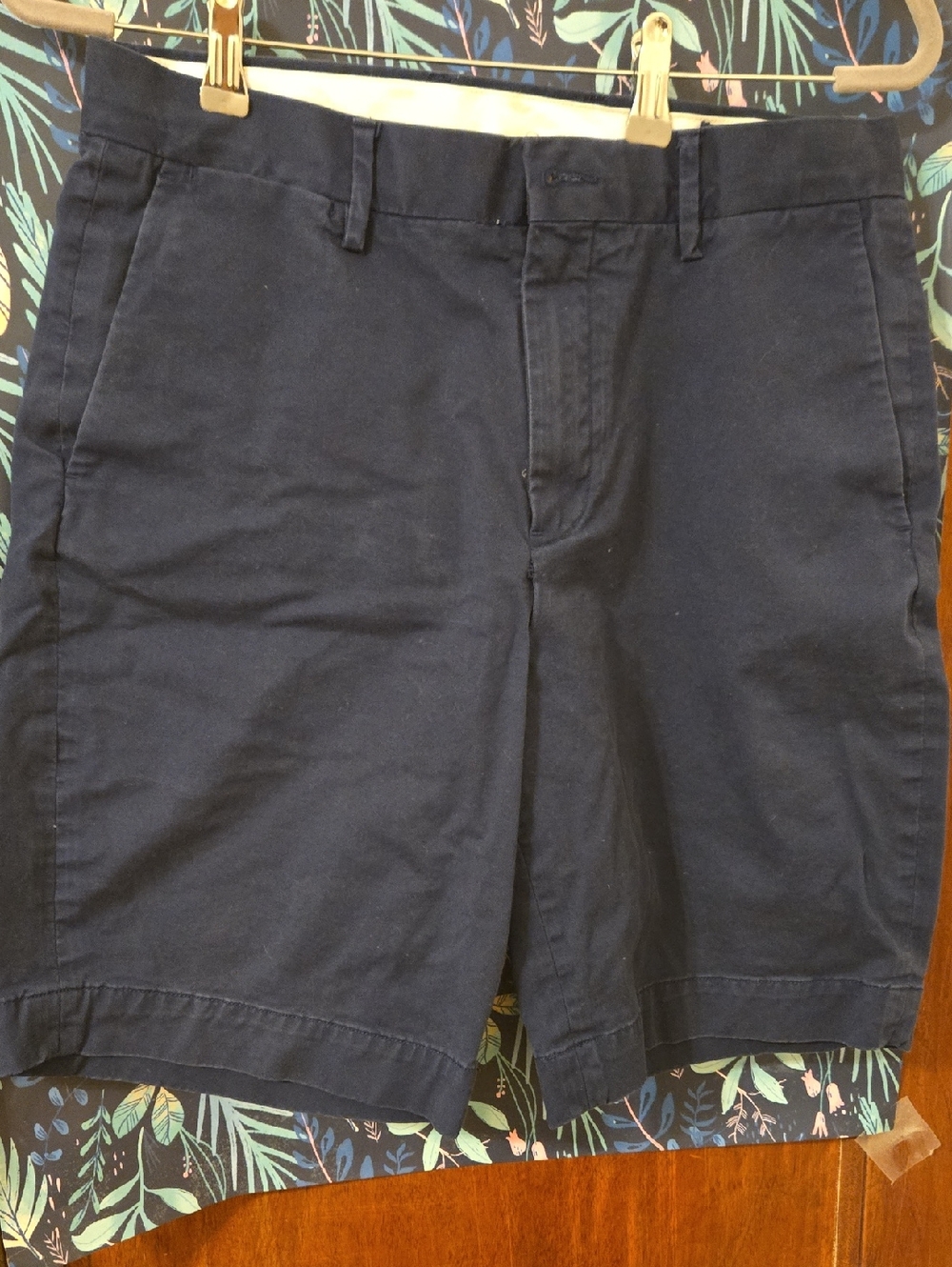 Polo by Ralph Lauren Navy Flat-Front Cotton Shorts